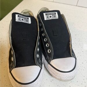 Converse All Star Slip-On Canvas Sneakers in Black